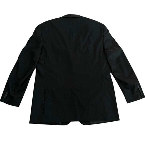 Savile Row Size 44R 44 Black Suit Jacket Blazer Sportcoat Wool Career Office - Picture 2 of 6